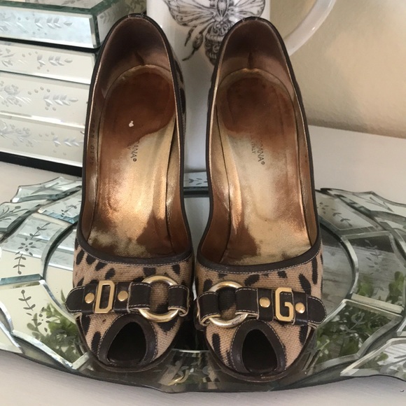 Dolce & Gabbana leopard peep-toe high heels - Picture 2 of 4